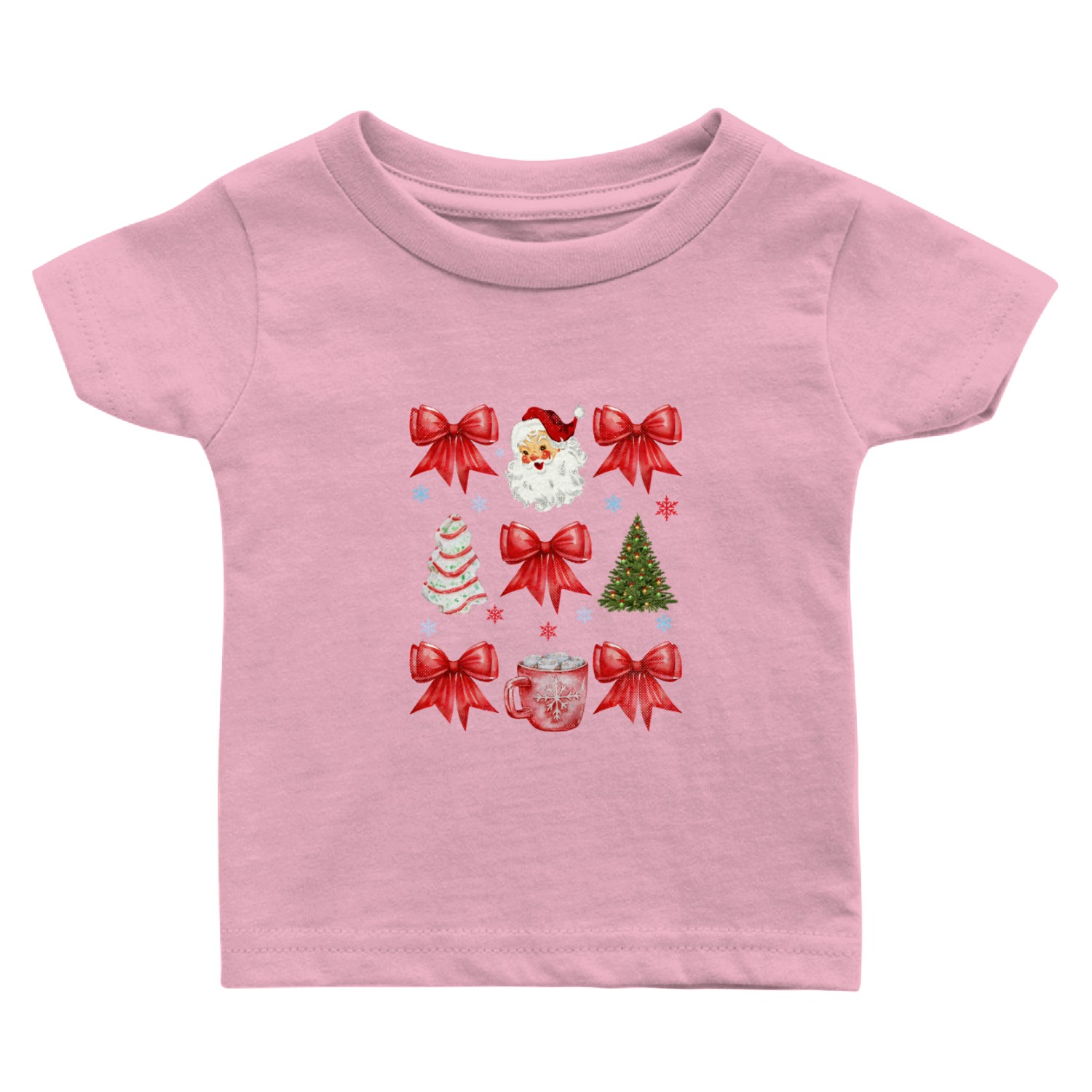 Vintage Christmas Pattern Baby T Shirts