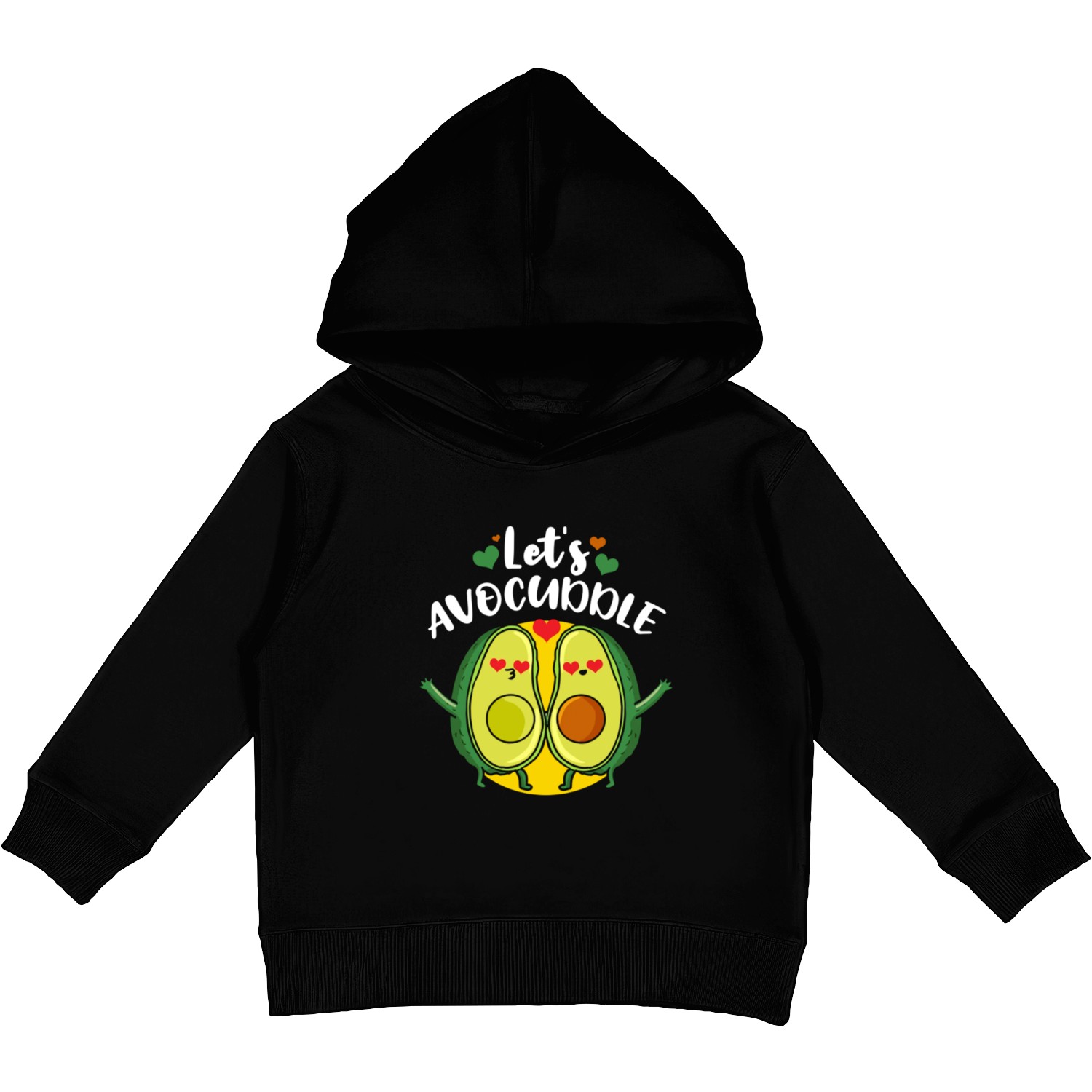 Lets Avocuddle For Valentines Day Kids Pullover Hoodies