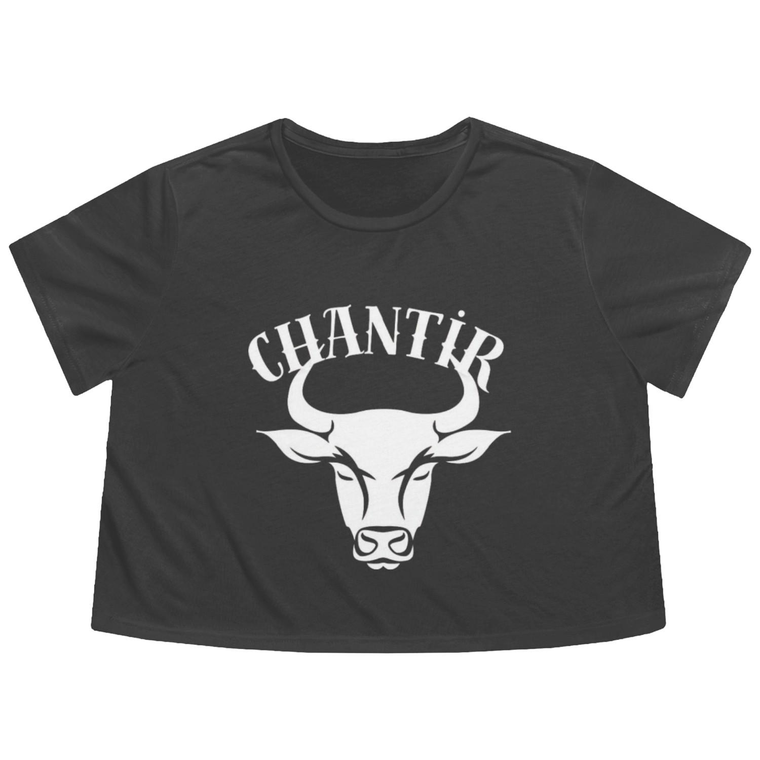 bull head Flowy Cropped Tees