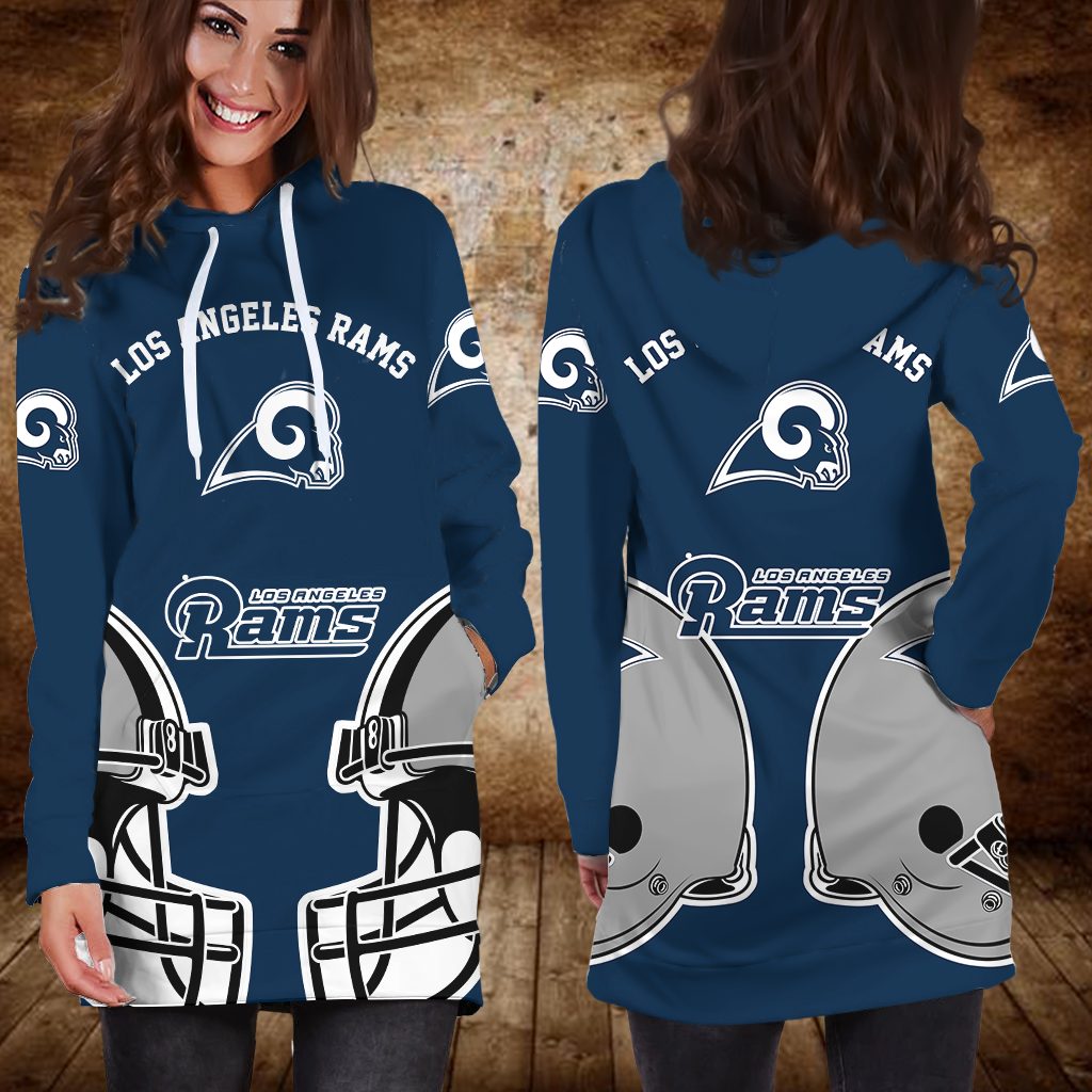 football Los Angeles Rams Helmet Women Hoodie Dress