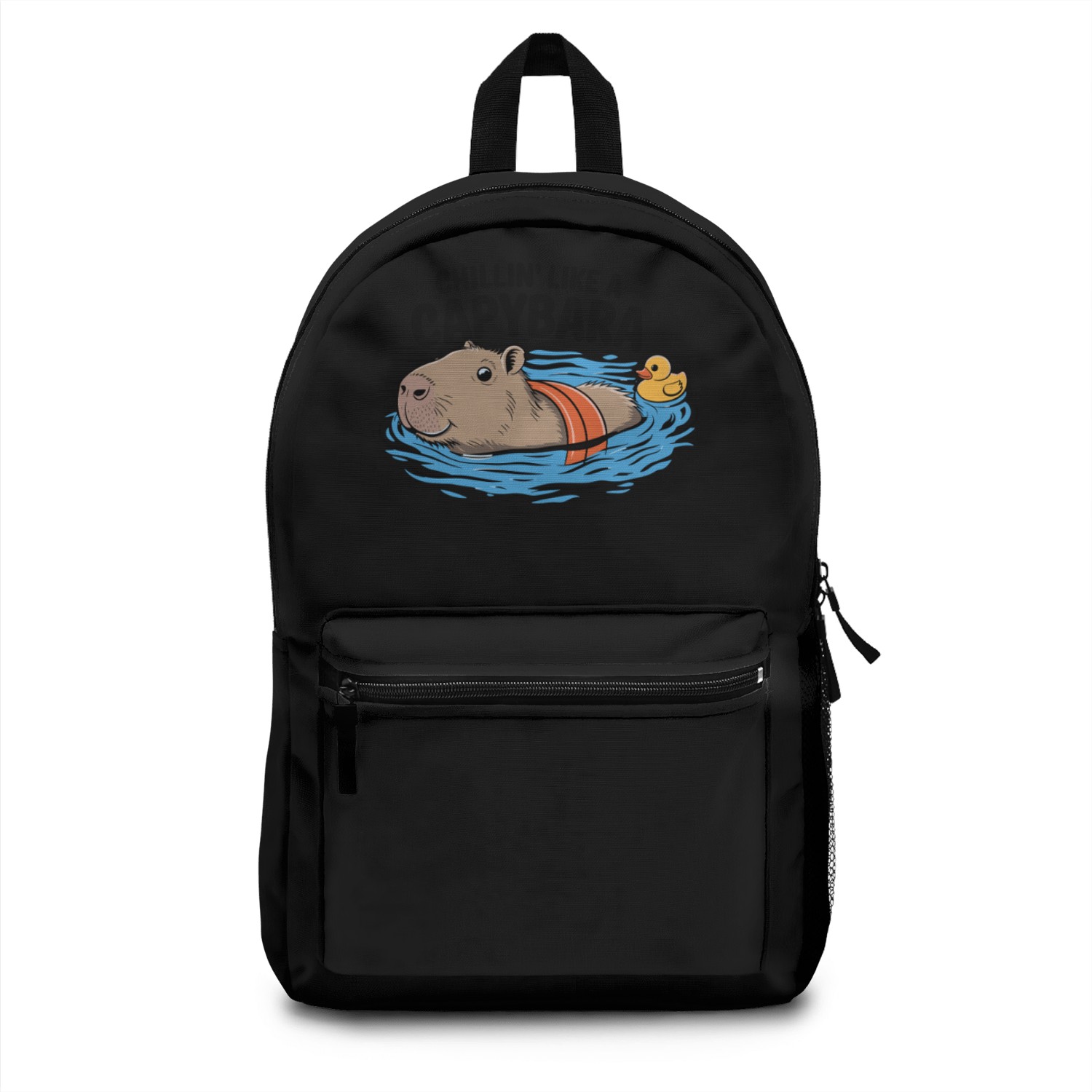 Chillin' Like A Capybara Relaxing Vibes Graphic Backpacks