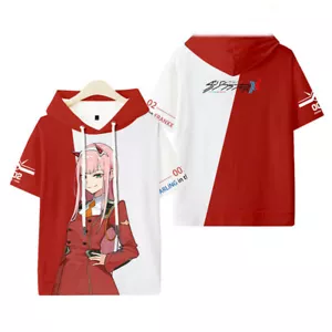 DARLING in the Darling in the Franx Short Sleeve Hooded T Shirt Unisex Adult Casual