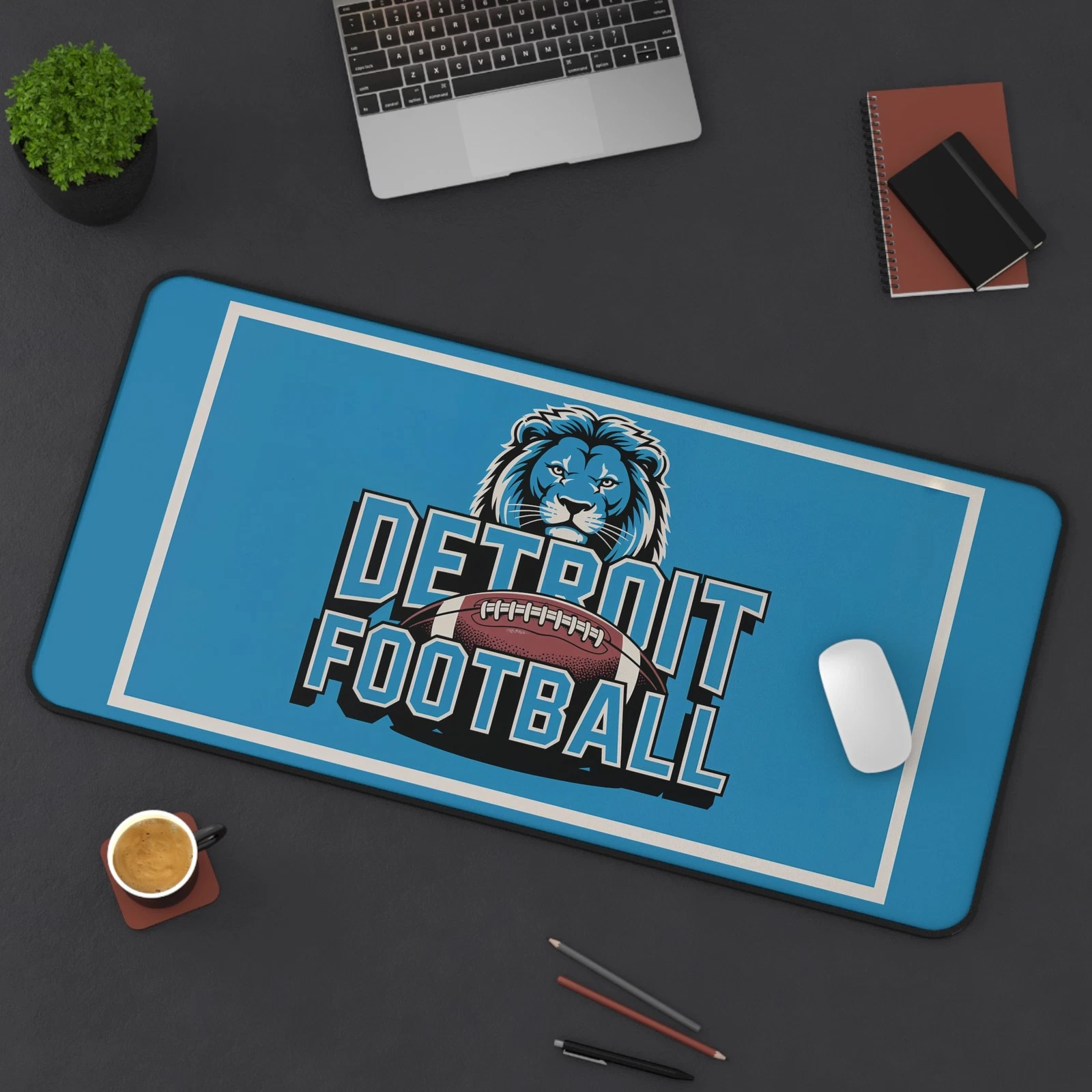 Detroit Football High Definition Print Non Slip Desk Mat Office Home football