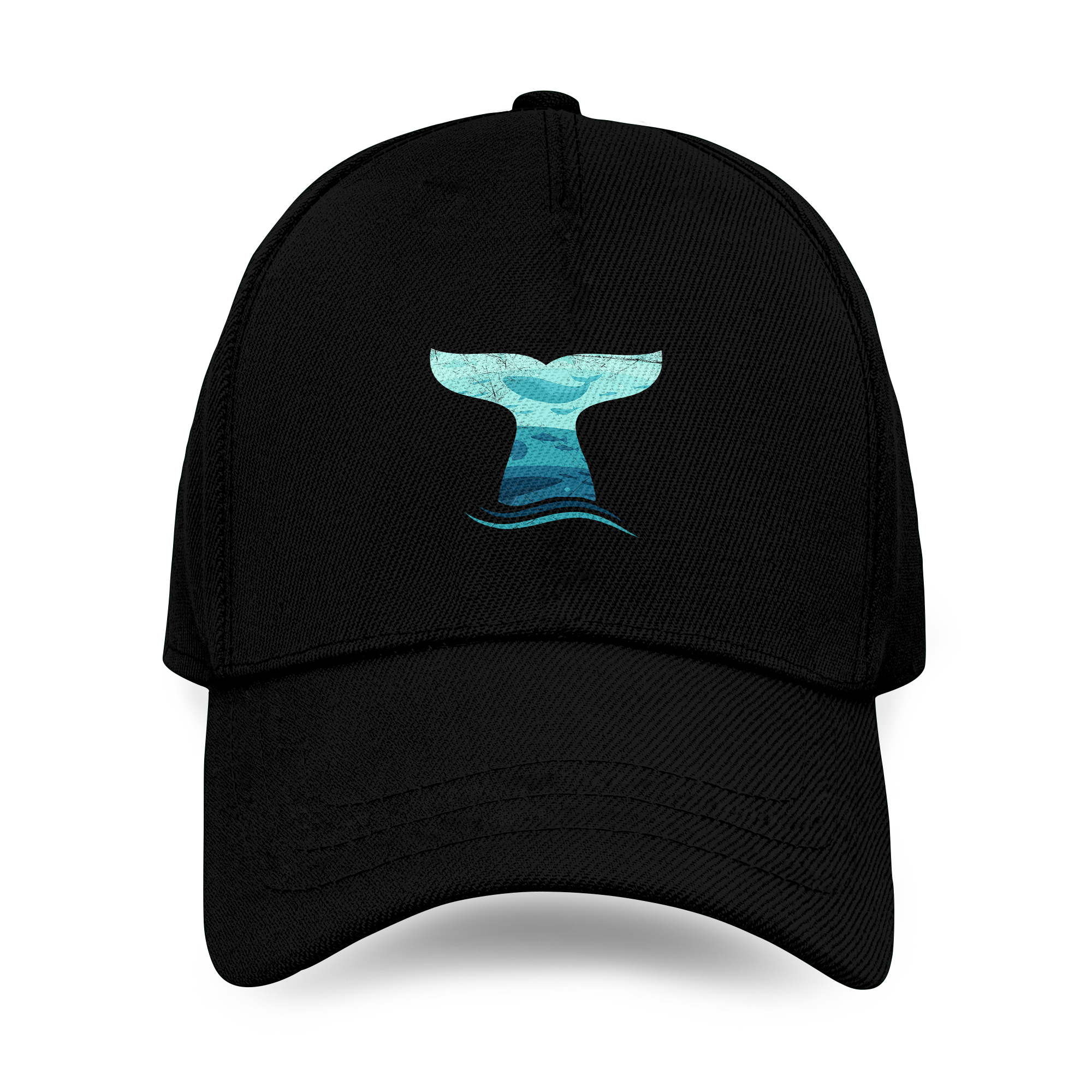 Whale Tail In Waves Orca Ocean Baseball Cap