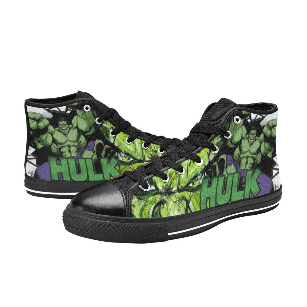 HULK Inspired High Top Canvas Shoes, HULK Sneakers