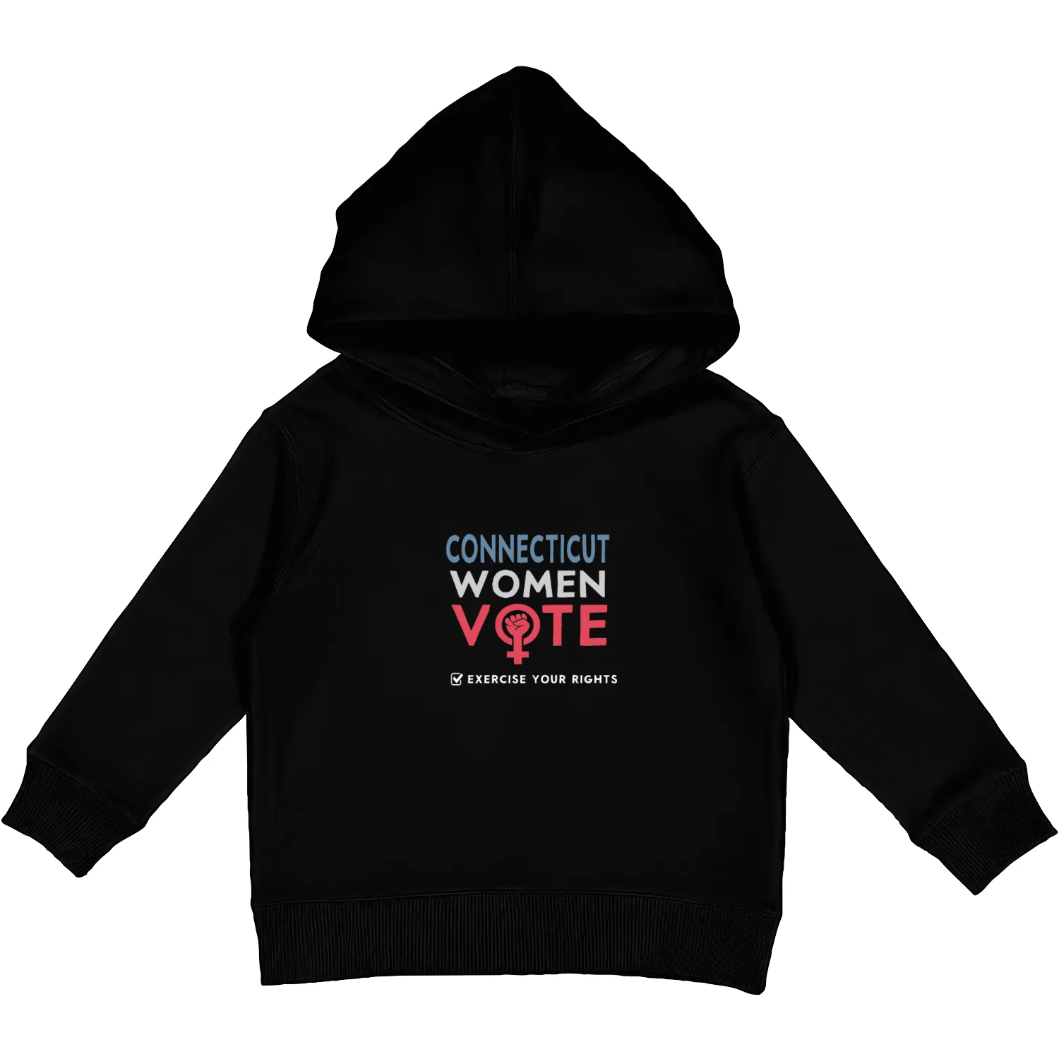 Connecticut Women Vote Voter 2022 Election Kids Pullover Hoodies