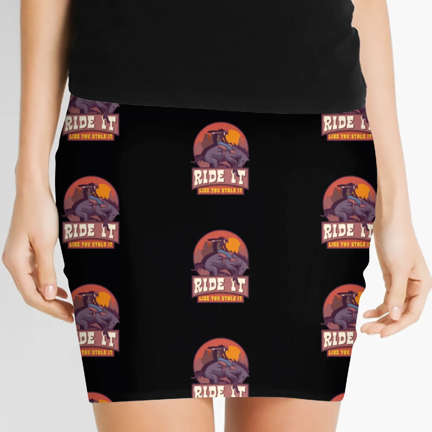 Rodeo Bull Riding Livestock Show Farmer Cattle Women's Mini Skirts