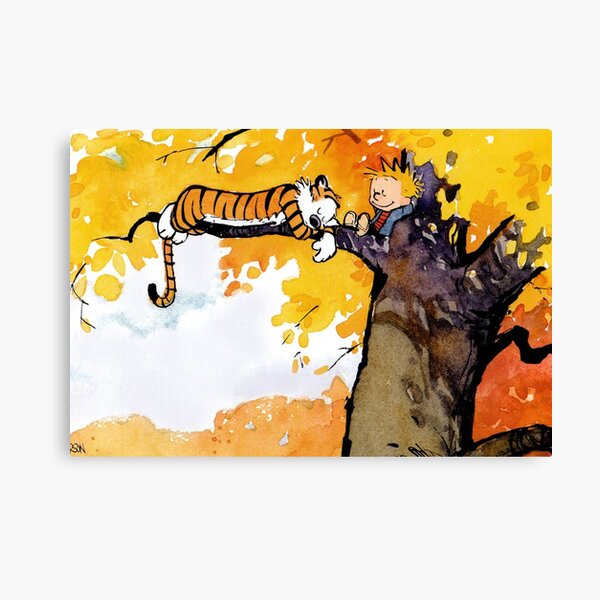 Calvin And Hobbes Bill Watterson Canvas Wall Art Print Cute Kids Decor Canvas