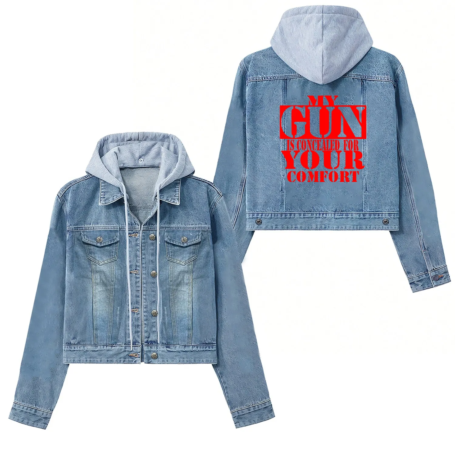 My Gun Is Concealed For Your Comfort © Women's Denim Jackets