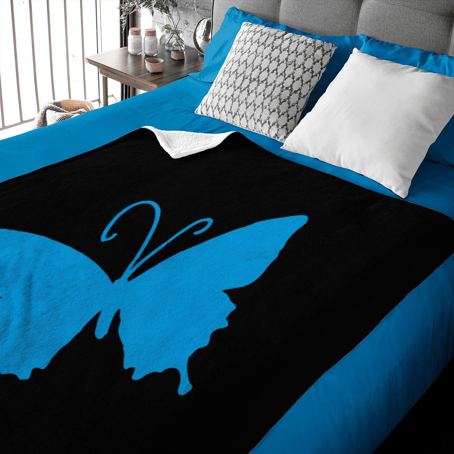 blue_butterfly_insect Baby Blankets