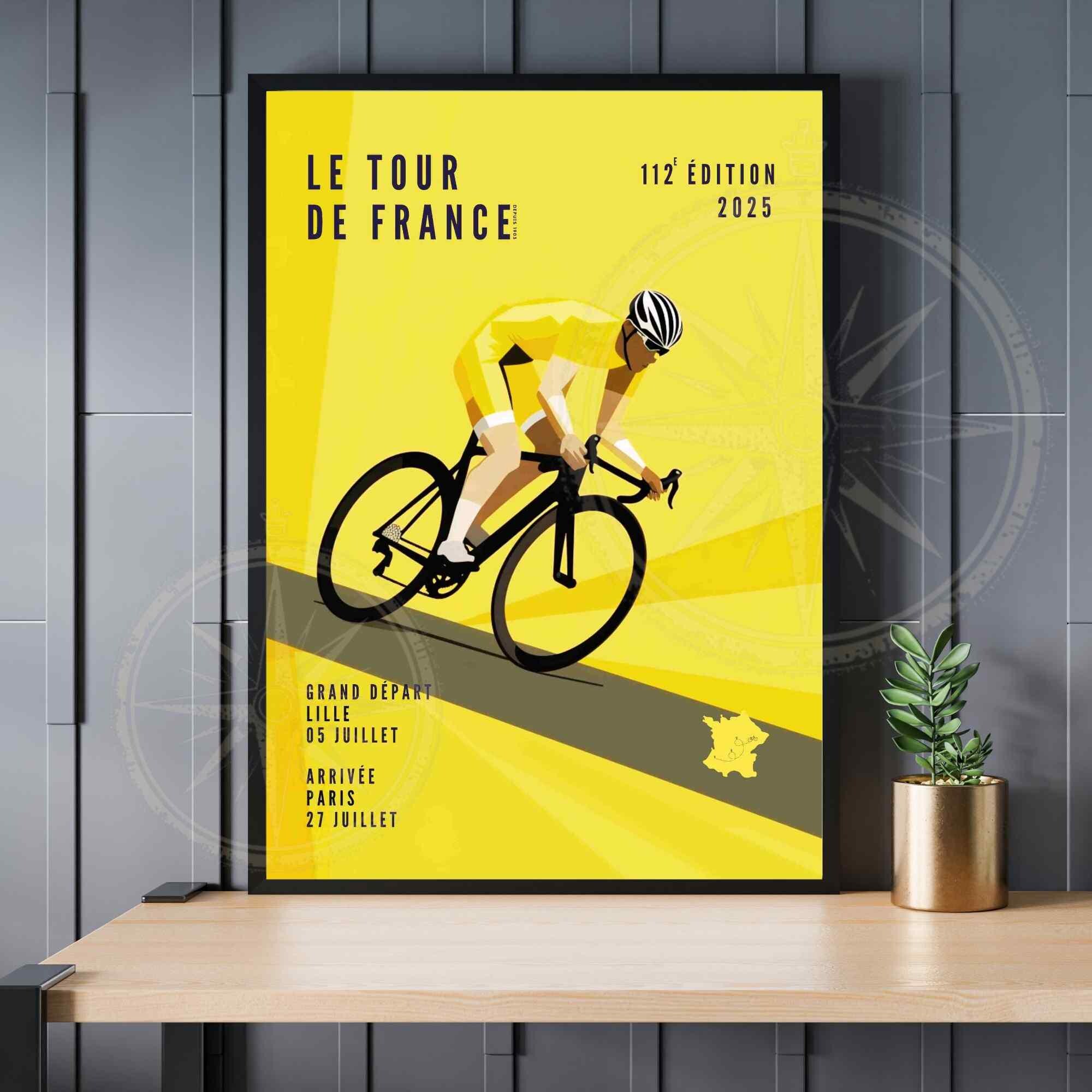 Official 2025 Tour de France Poster