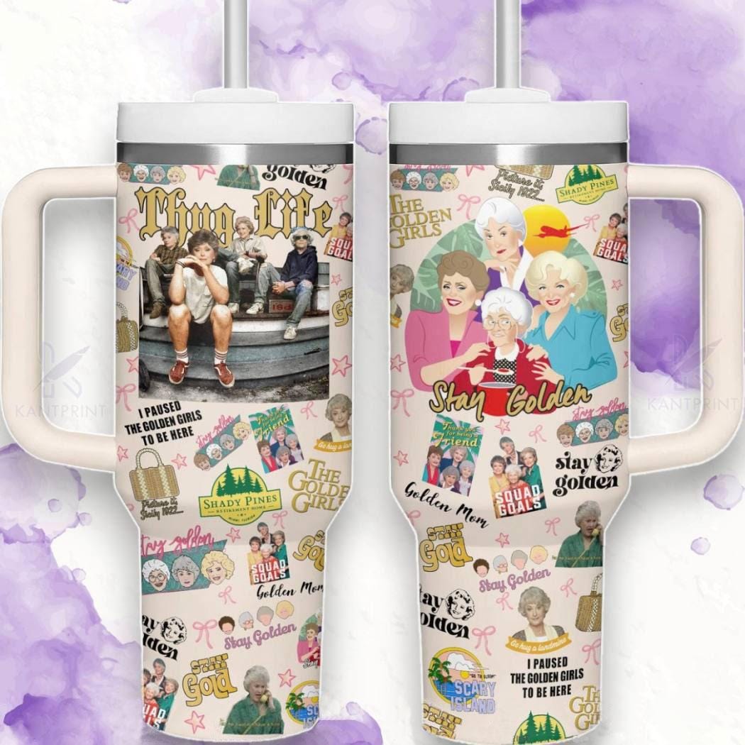 Stay Golden Tumbler 40Oz, Stay Golden Tumbler, Tv Show Insulated Tumbler, Golden Ghouls Movie Tumbler Cup, Coffee Tumbler, Friend Gift
