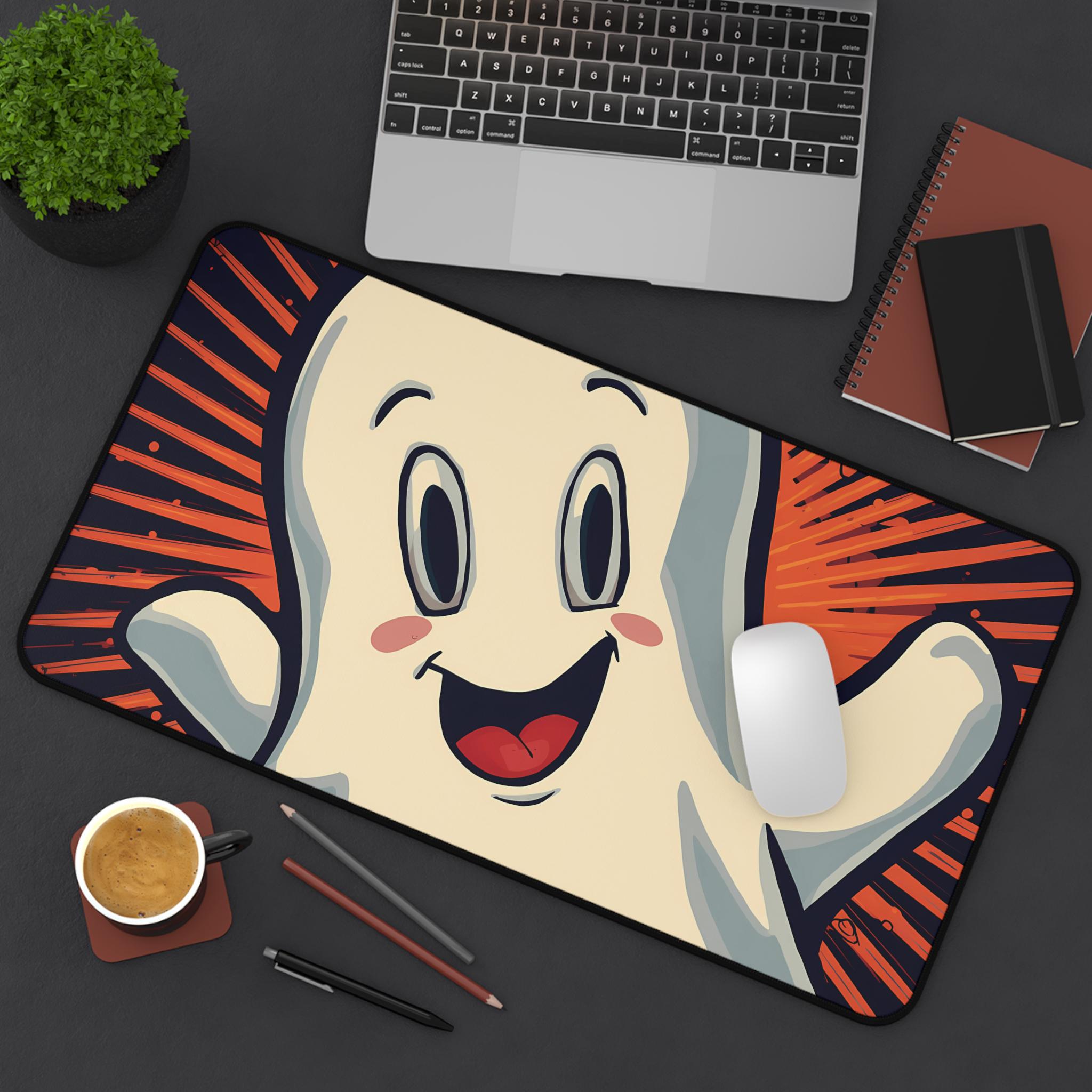 Ghostly Fun Halloween Desk Mat: Playful Workspace Decor