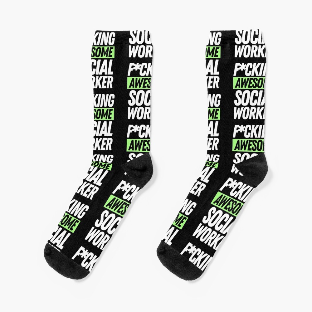 F*cking Awesome Social Worker Socks