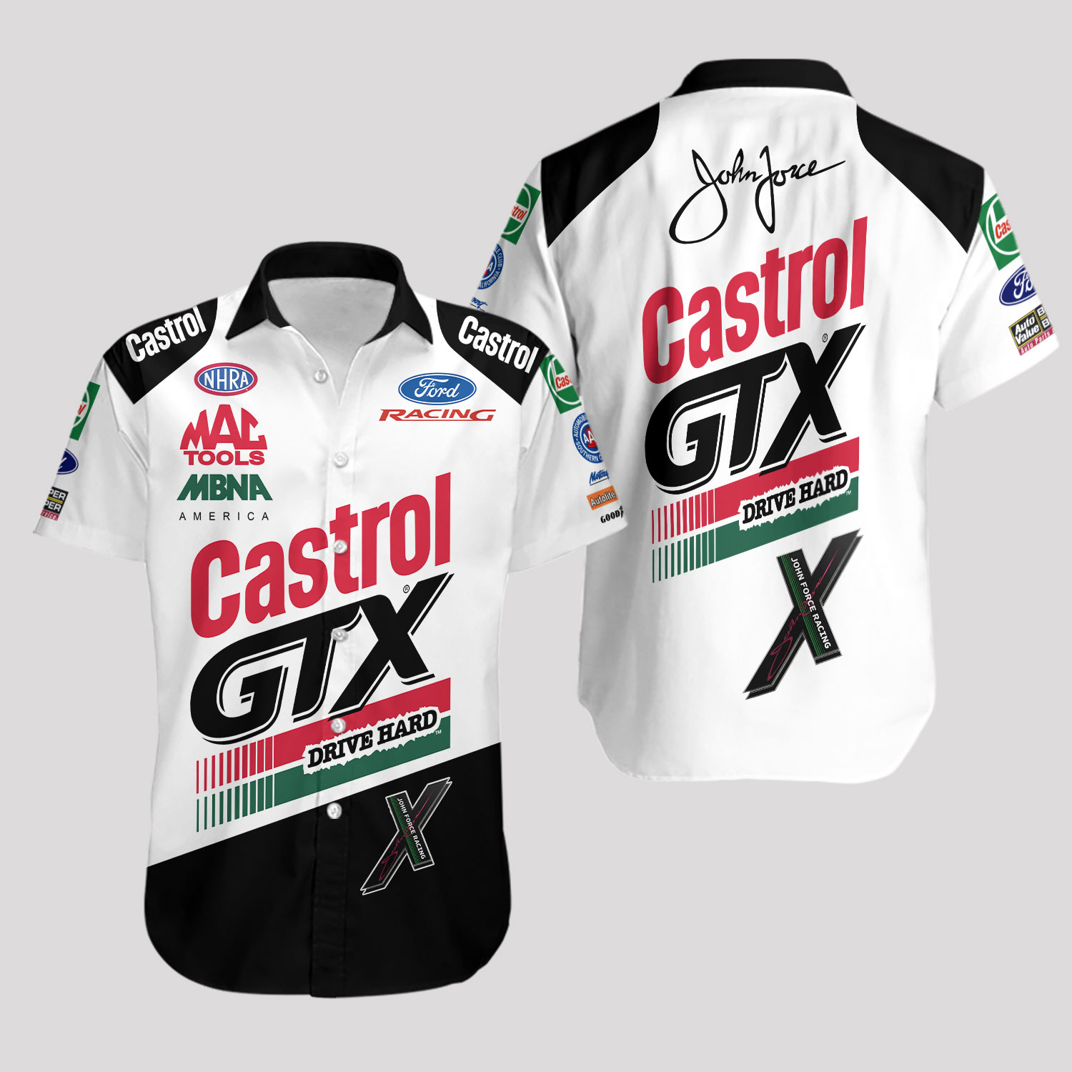 John Force NHRA Racing 2001 Hawaiian Shirts, Racing 2001 Casual Shirt For Men