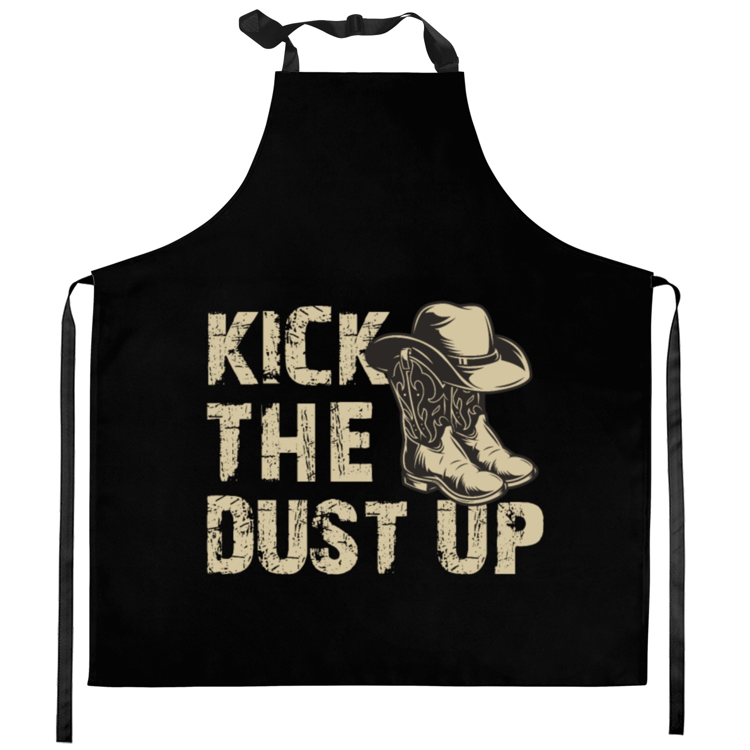 Kick The Dust Up - Western Country Music Cowboy Co Kitchen Aprons