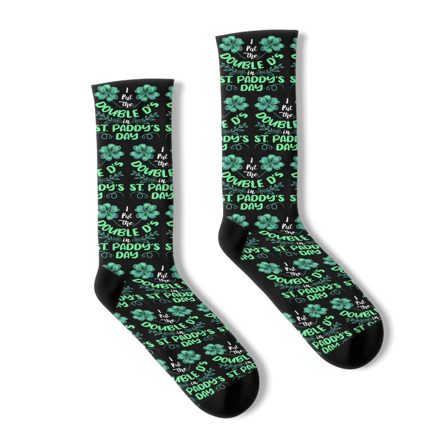 I put the double D's in St. Paddy's Day Socks