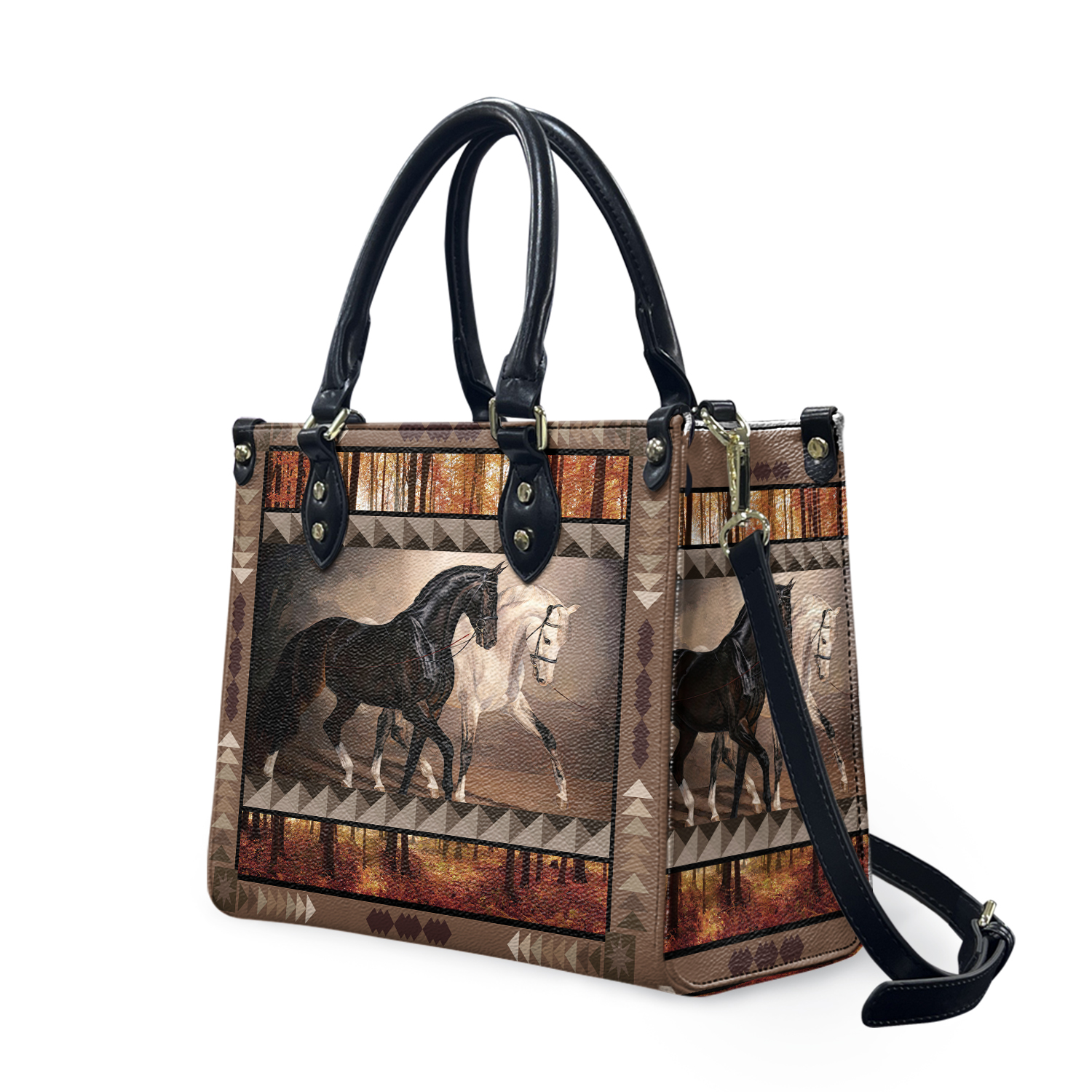 Horse Women Leather Bag Handbag, Horse Lover's Leather Handbag