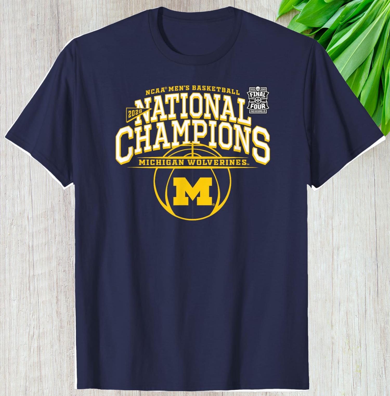 Basketball Champions 2026 Shirt, National Champs 2026 Gift For Fans Graphic Tee, Sports Supporters Michigan Unisex T-Shirt