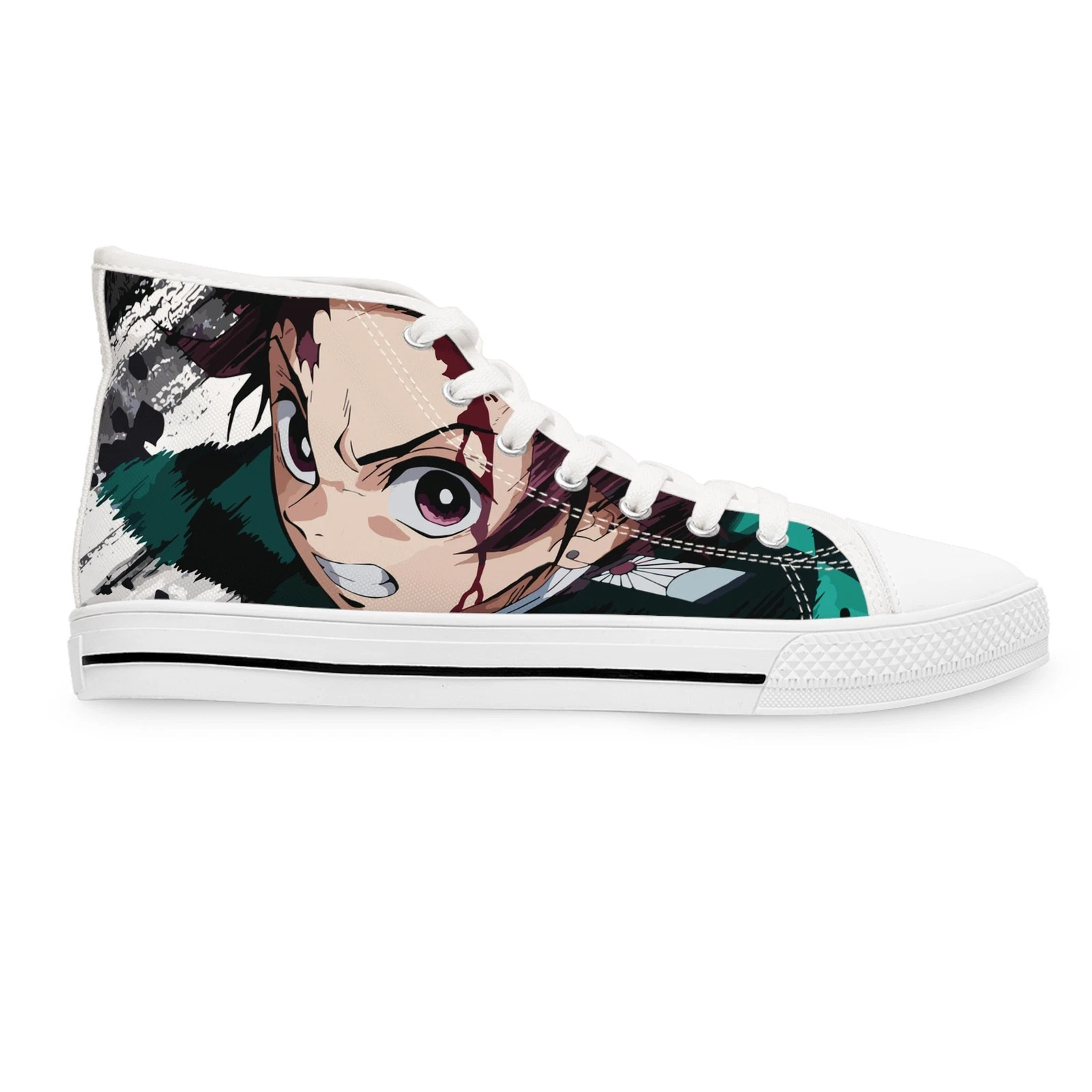 Women High Top Sneakers Shoes tnajiro fan art anime manga demon footwear