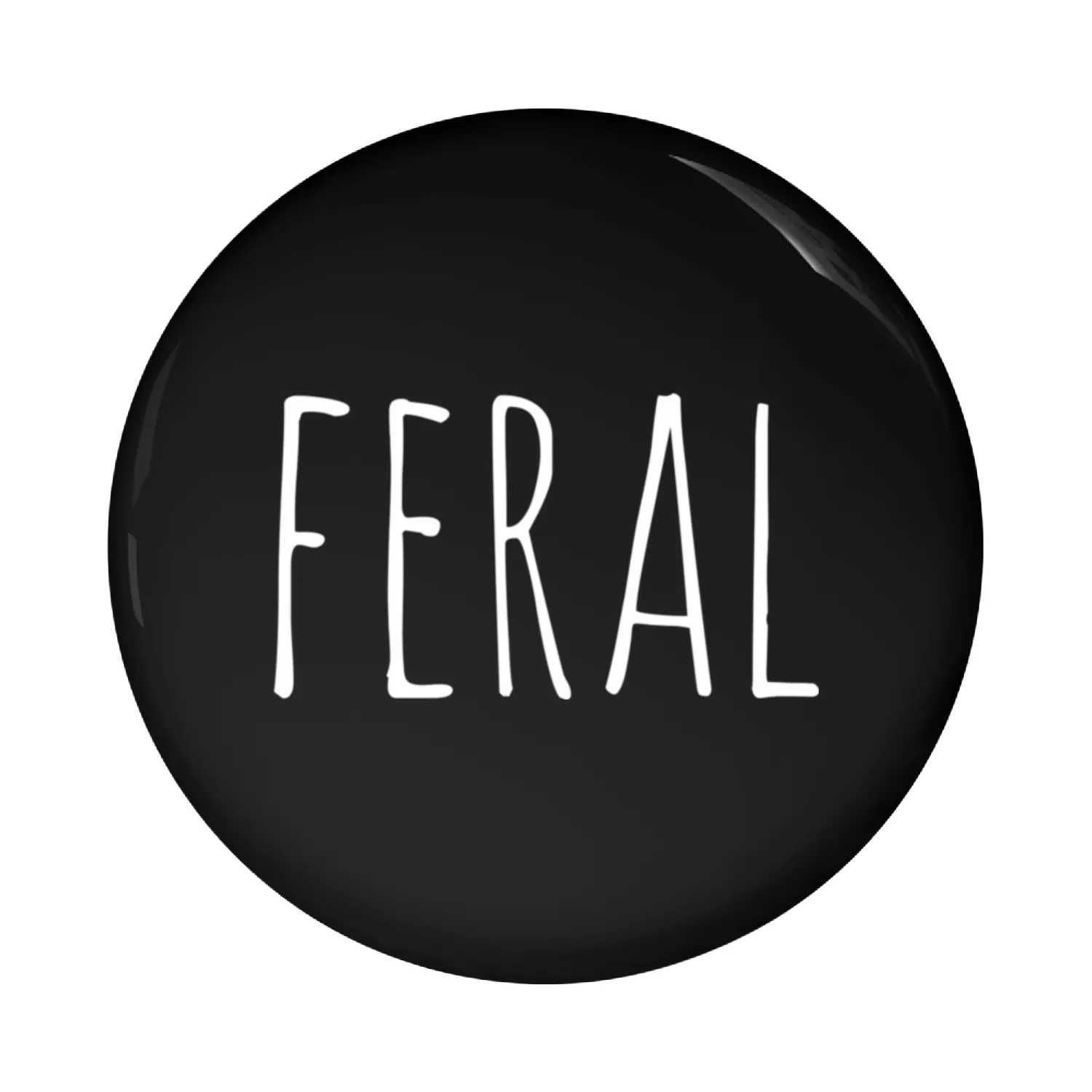 Feral - inny Handwriting Pin Buttons