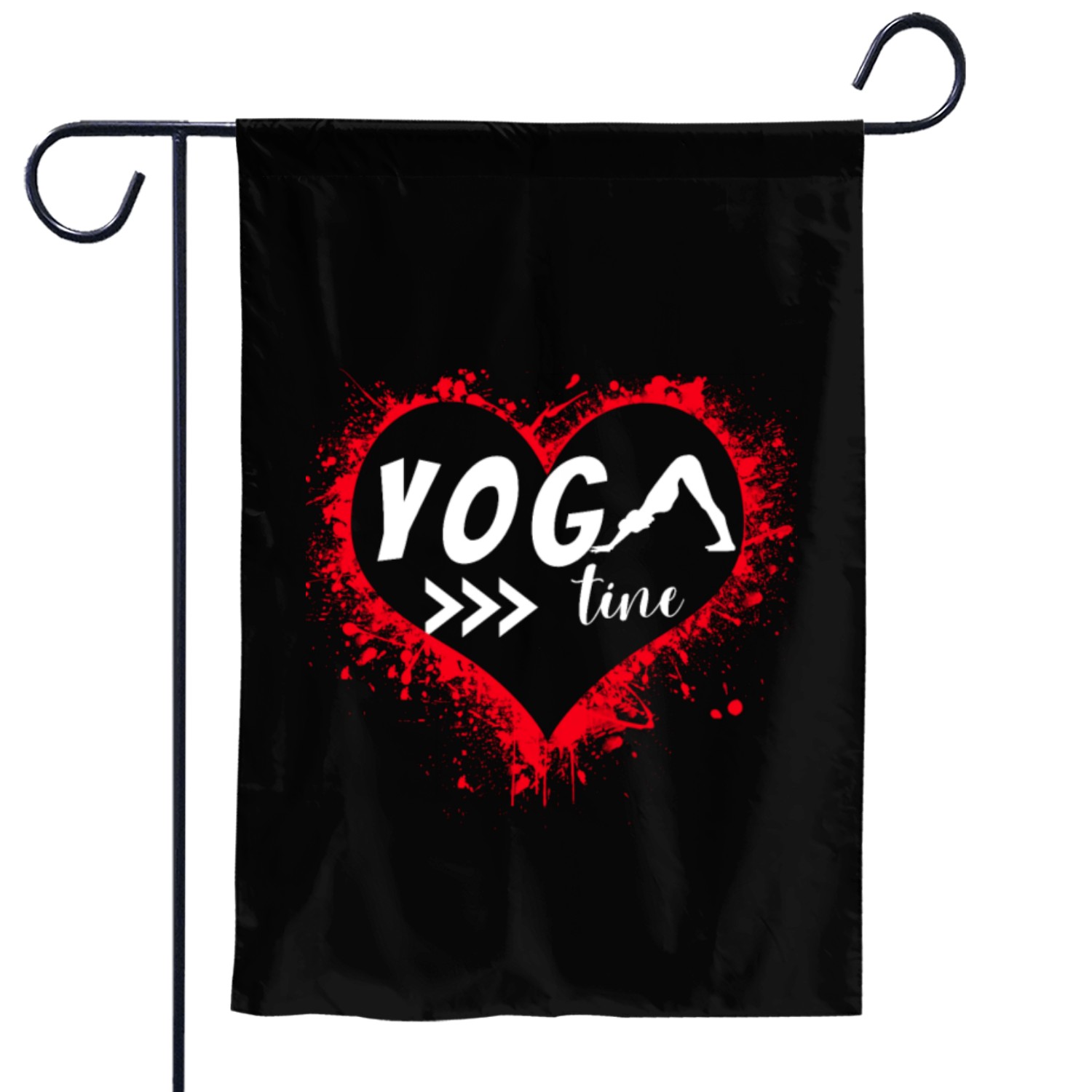 yoga is my valentine Garden Flags