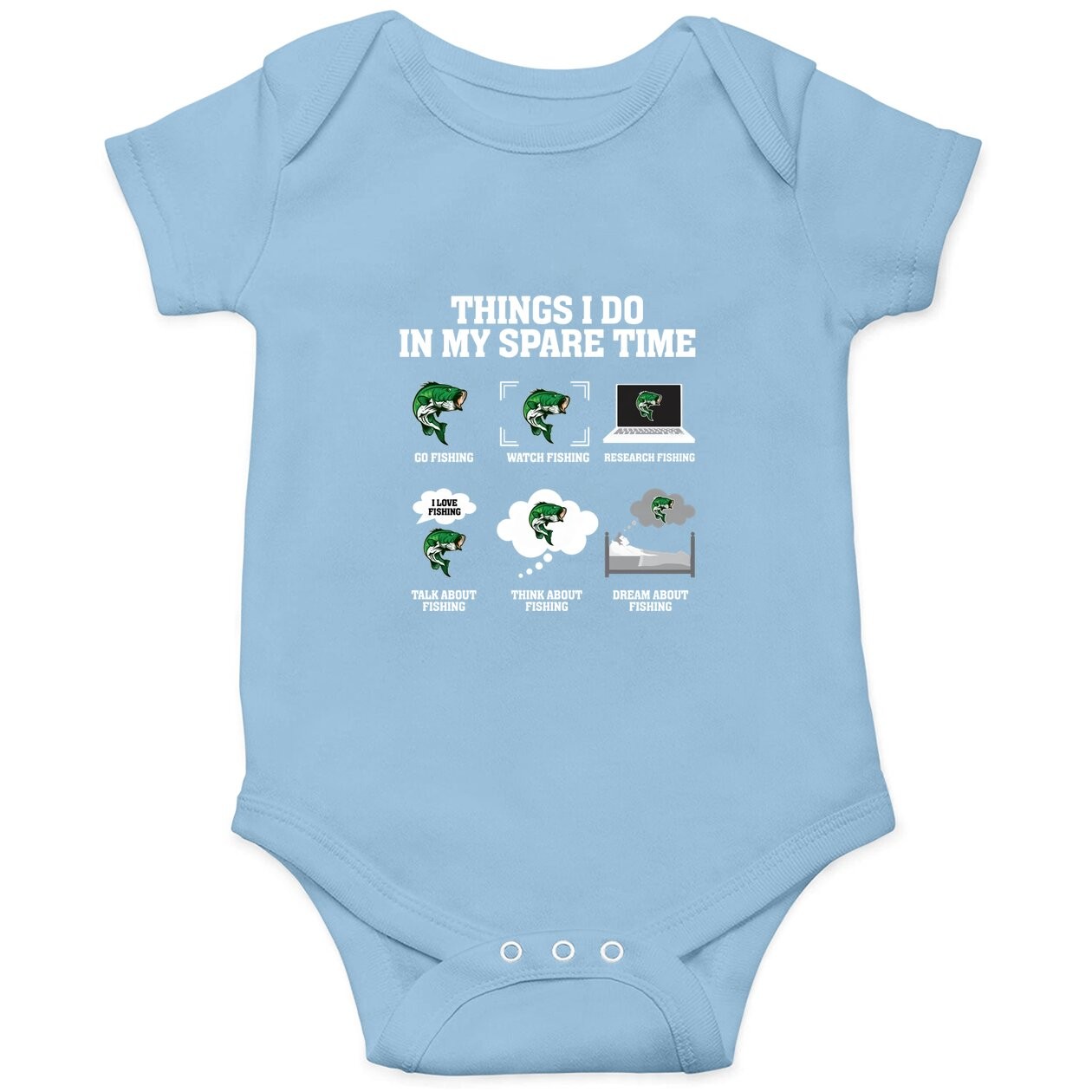 Things I Do In My Spare Time Go Fishing Watch Fishing Baby Bodysuit