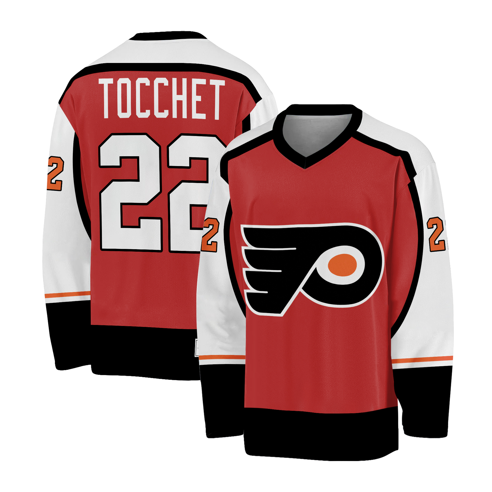 Vintage Philadelphia Flyers #22 Rick Tocchet CCM NHL Jersey/Size Small