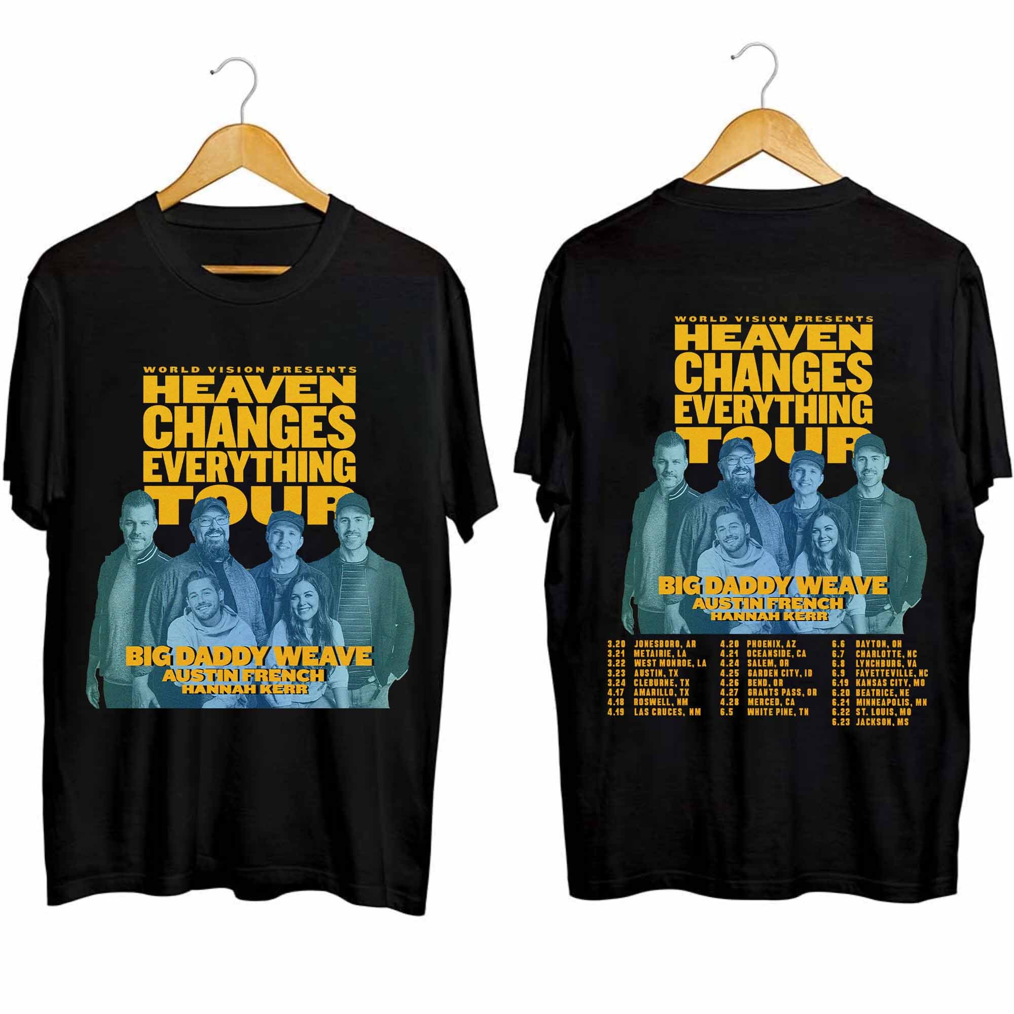Big Daddy Weave - All Heaven Changes Everything Tour 2024 Double Sided Shirt