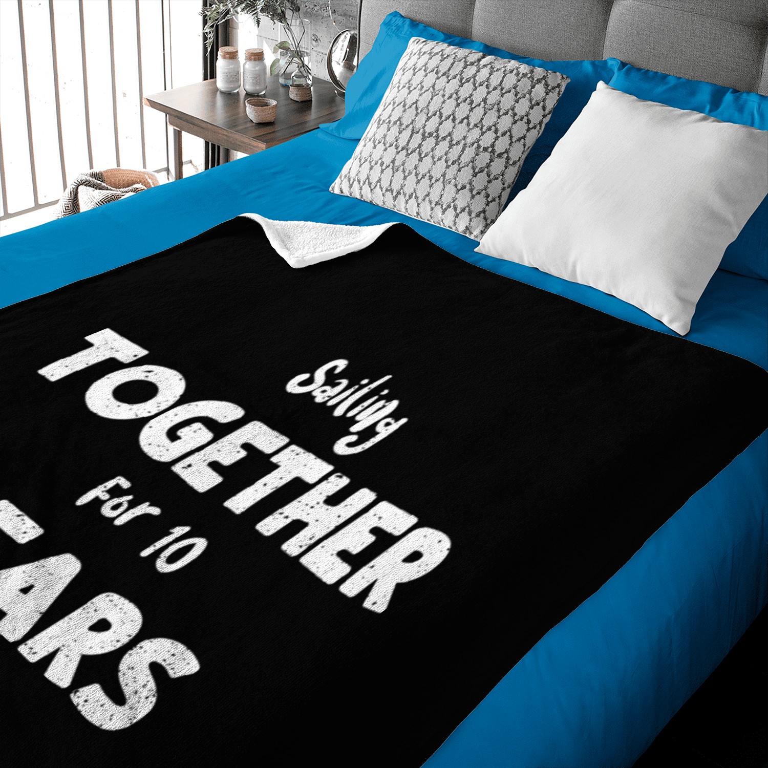 Sailing Together For 10 Years Baby Blankets