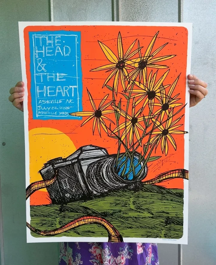 The Head And The Heart In Asheville July 22 2025 Poster