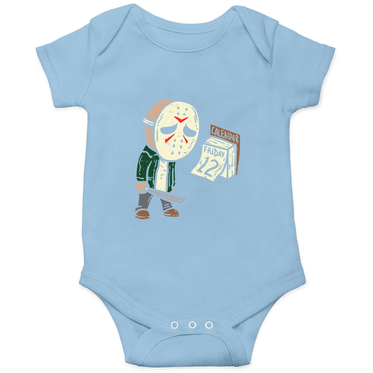 Friday 12th Funny Halloween Horror Movie Humor Baby Bodysuit