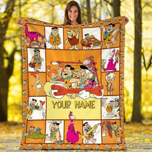 Personalized The Flintstones Blanket The Flintstones Quilt
