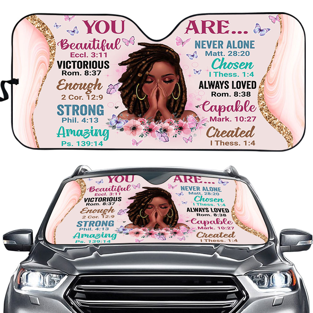 African American Black Queen Car Windshield Sunshade