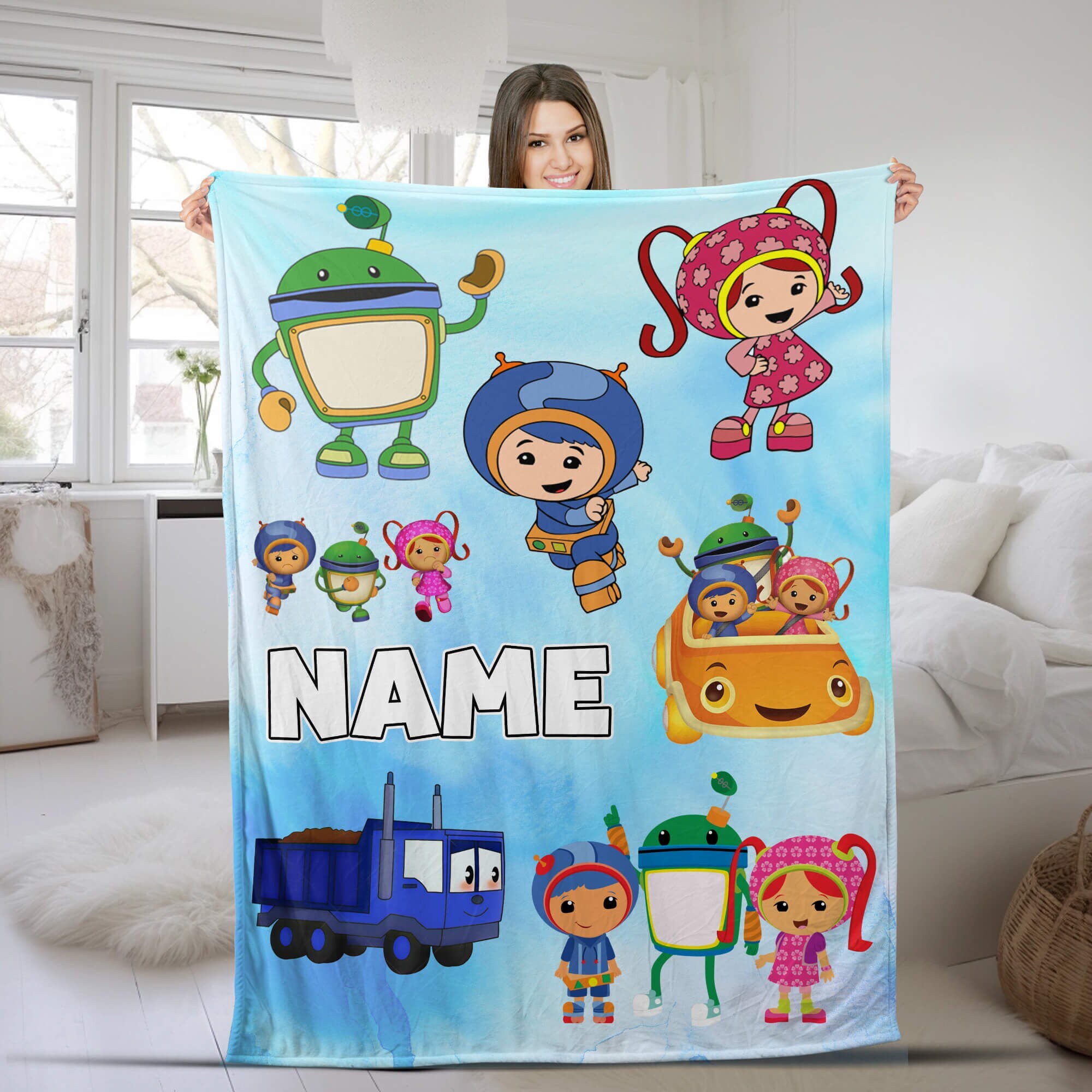 Team Umizoomi Blanket, Personalized Team Umizoomi Fleece Blanket
