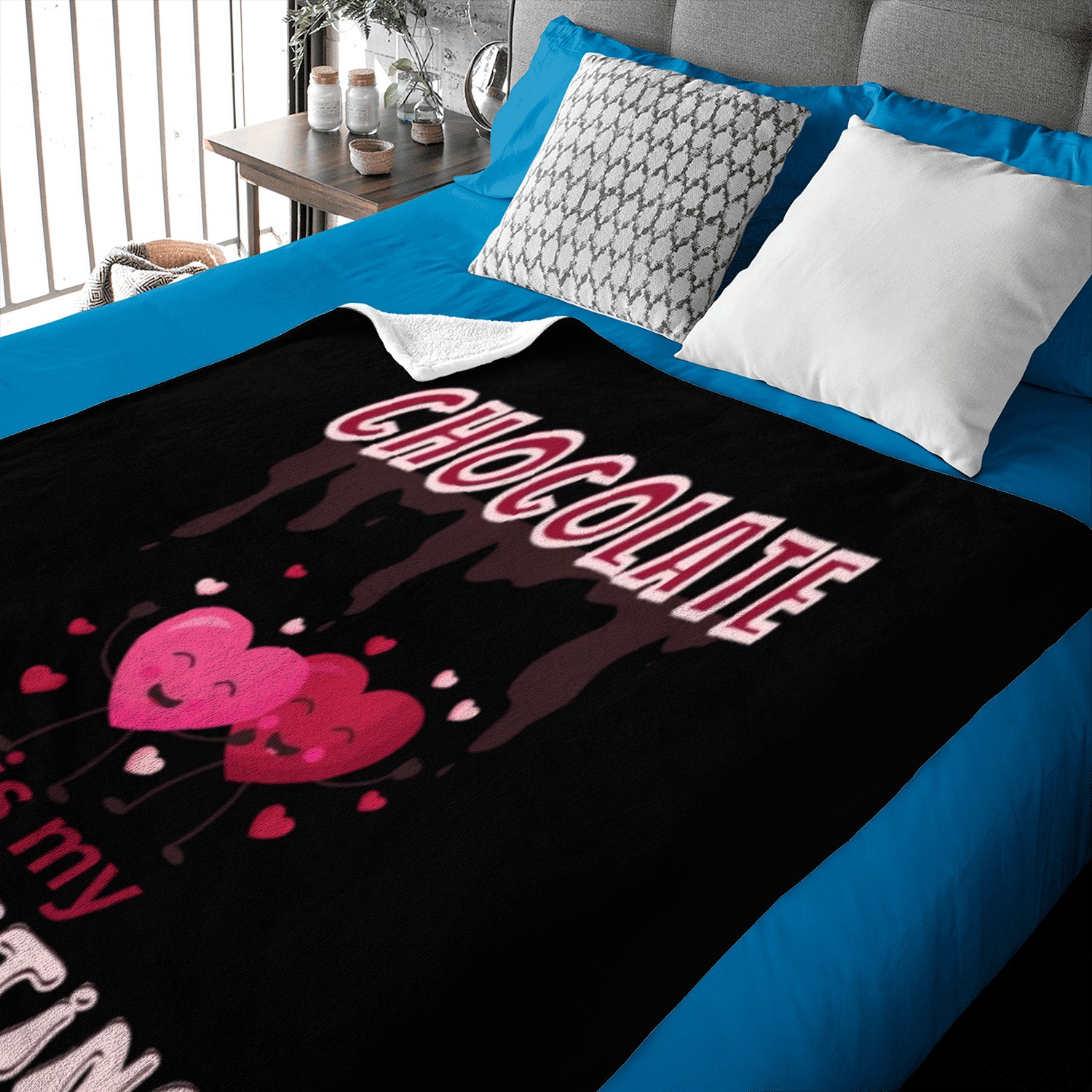 chocolate is my valentine Baby Blankets
