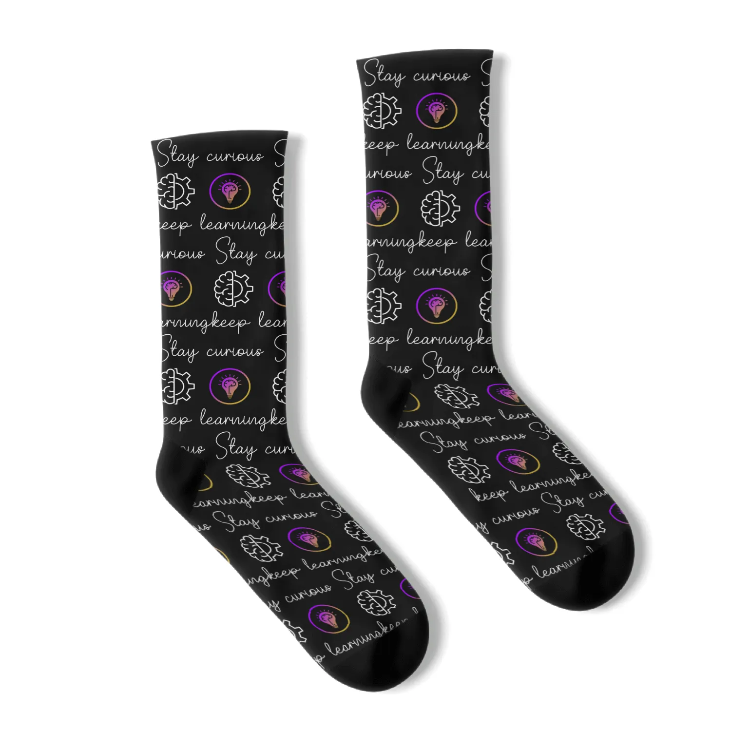 Stay curious keep learning Socks