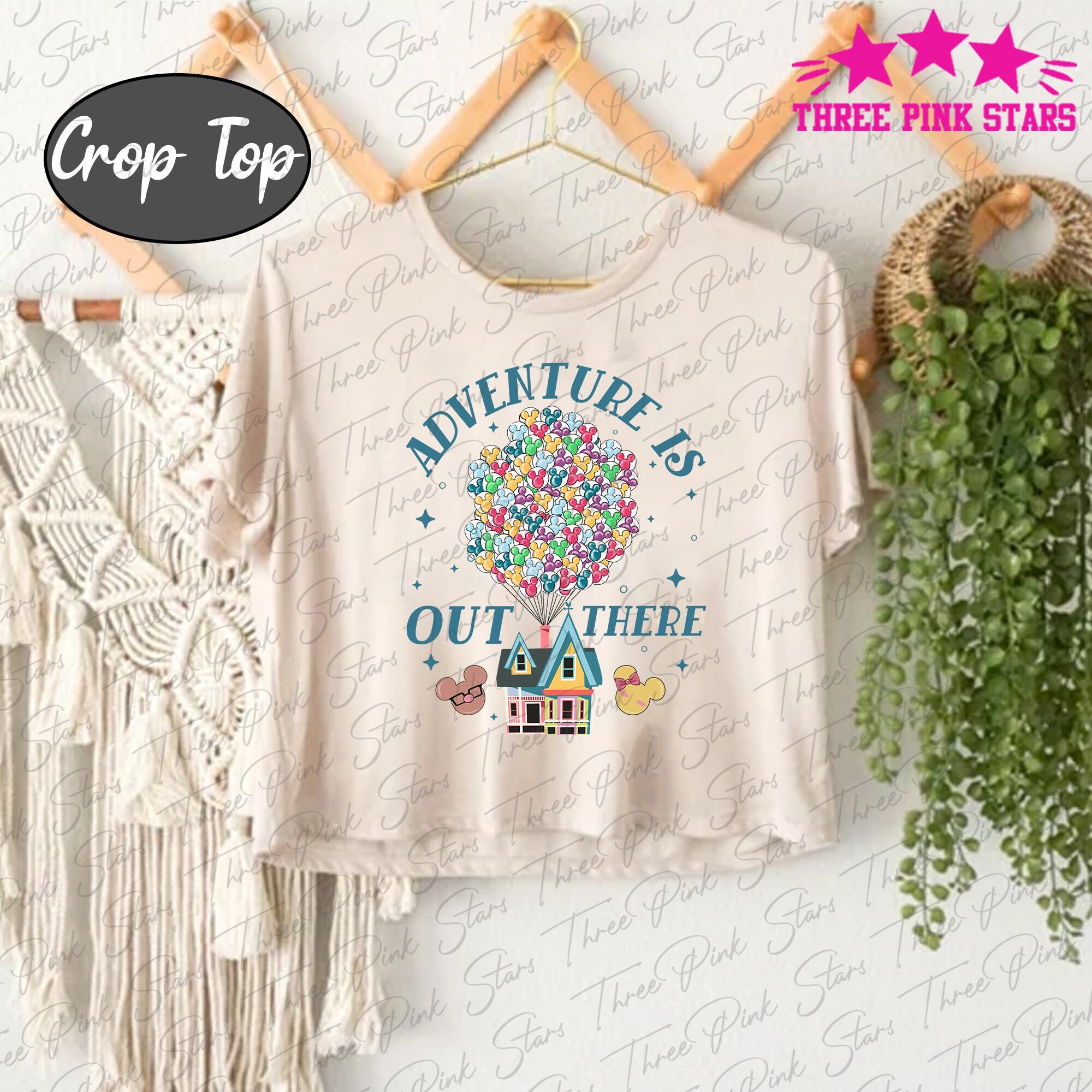 Pixar Up Crop Top, Adventure Is Out There Tee, Carl and Ellie, Honeymoon Crop Tee E4420