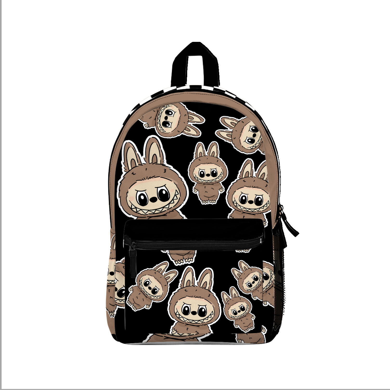 Labubu Brown Backpack for Boys, Back to School