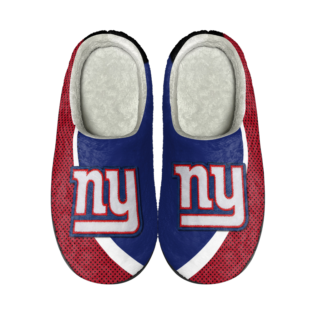 New York Football Team Giants Big Logo Color Edge Slippers, Gift for Fan