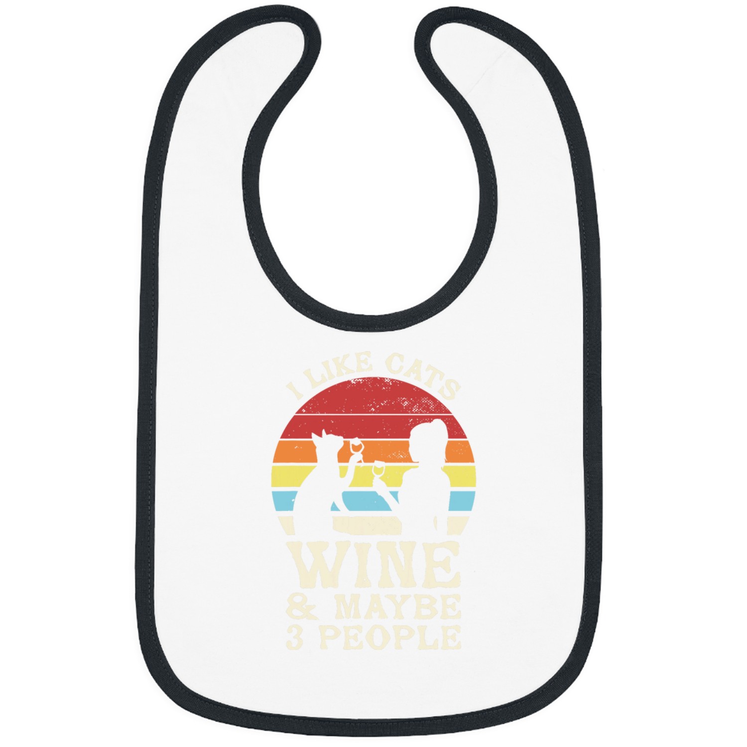 Wines Fun I Like Cats Wines And Maybe 3 People Bibs
