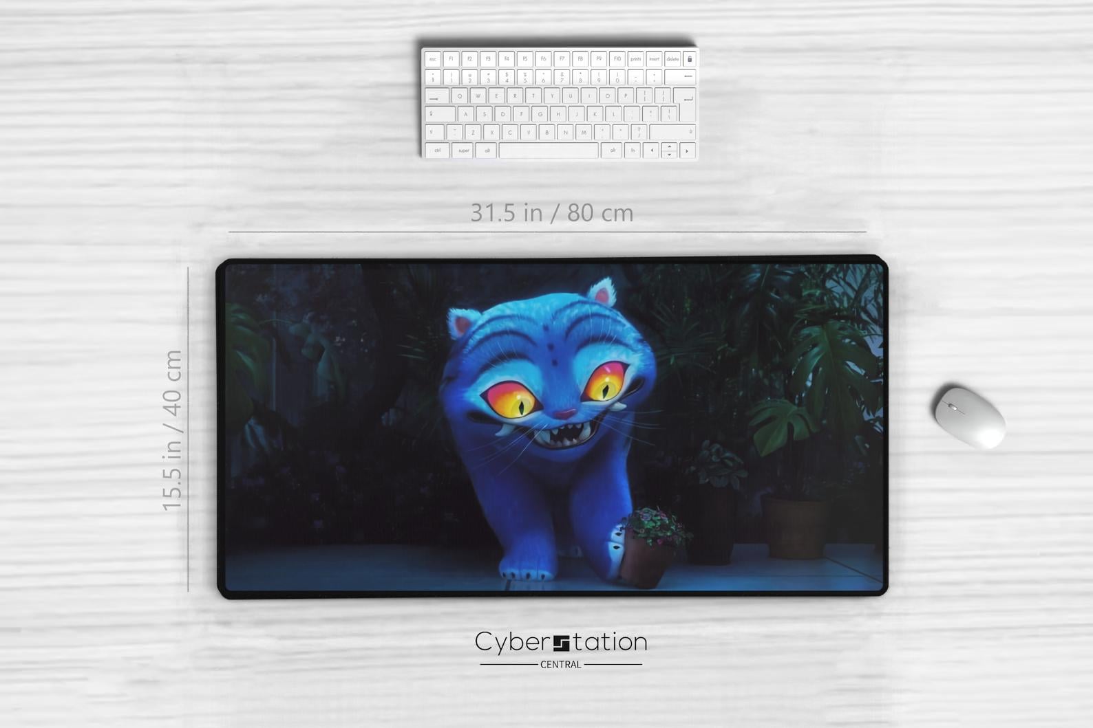 KPoP Demon Hunters - Gaming Desk Mat | DERPY TIGER | 31.5 x 15.5 in / 22x 12in - Rumi, Zoey, Mira | Gift Idea