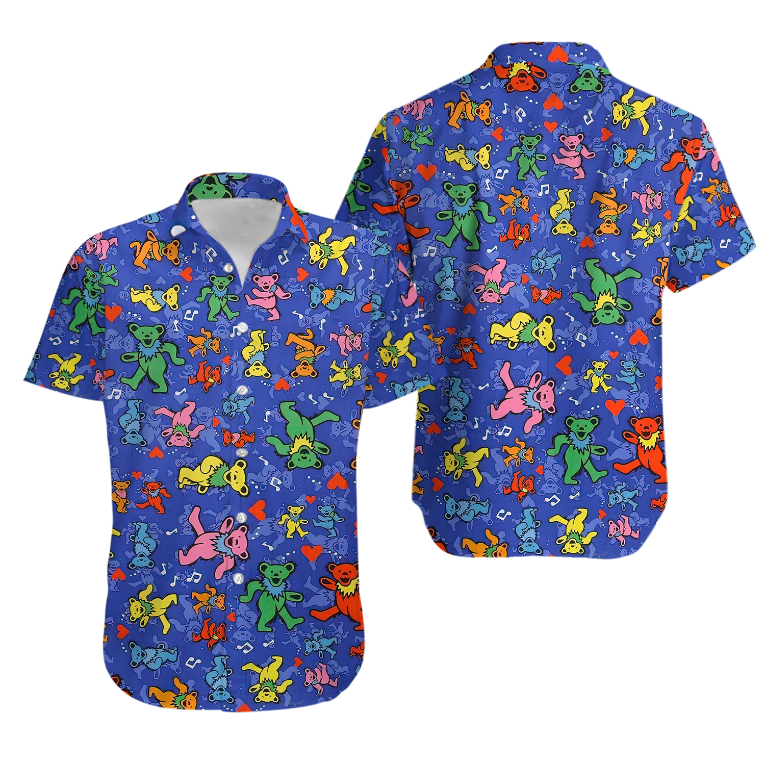 Dancing Bears Blue Hawaiian Shirt