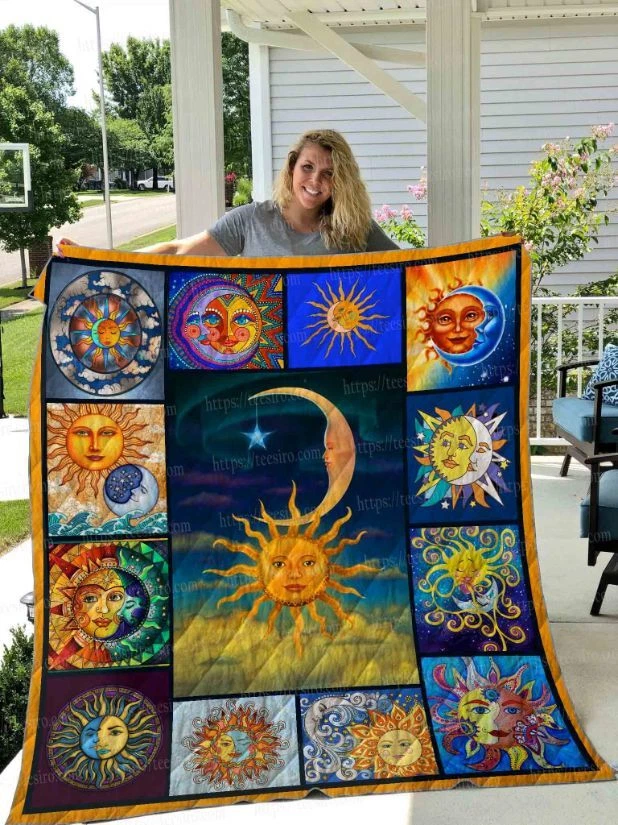 Sun and Moon Quilt Blanket – Perfect Gift Idea for Celestial Lovers and Home Decor