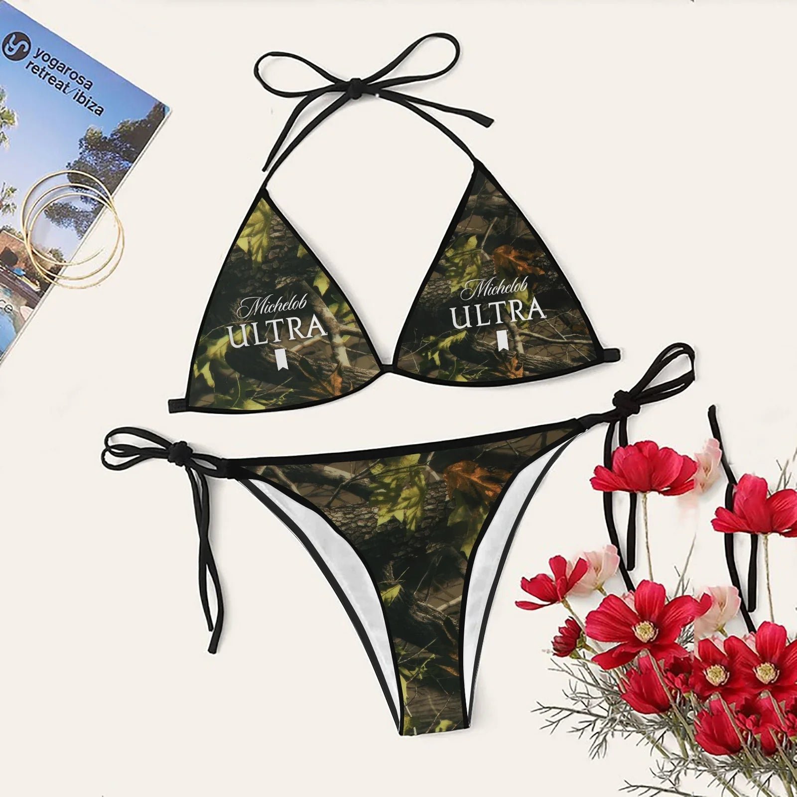 Michelob Ultra Camo Breeze Women's Triangle Sling Bikini Swimsuit