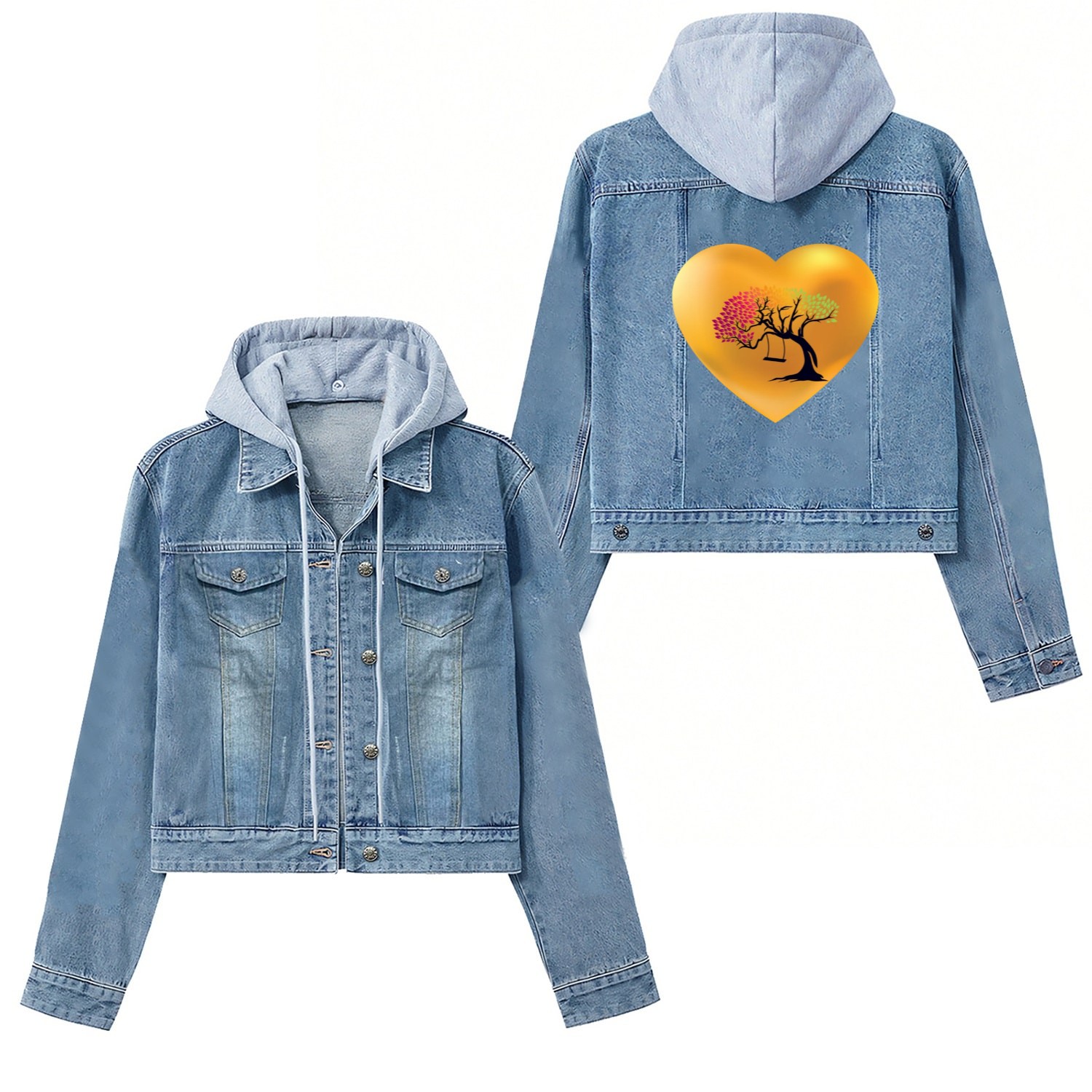 heart nature Women's Denim Jackets