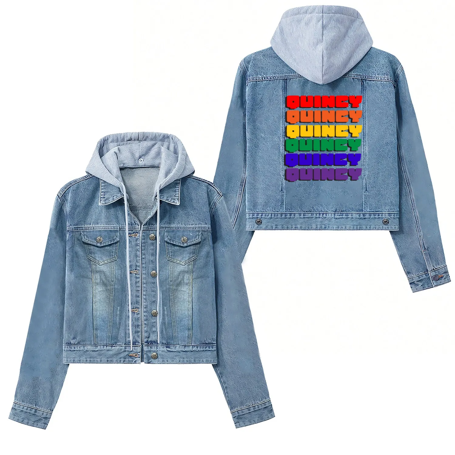 Quincy Rainbow Type Women's Denim Jackets