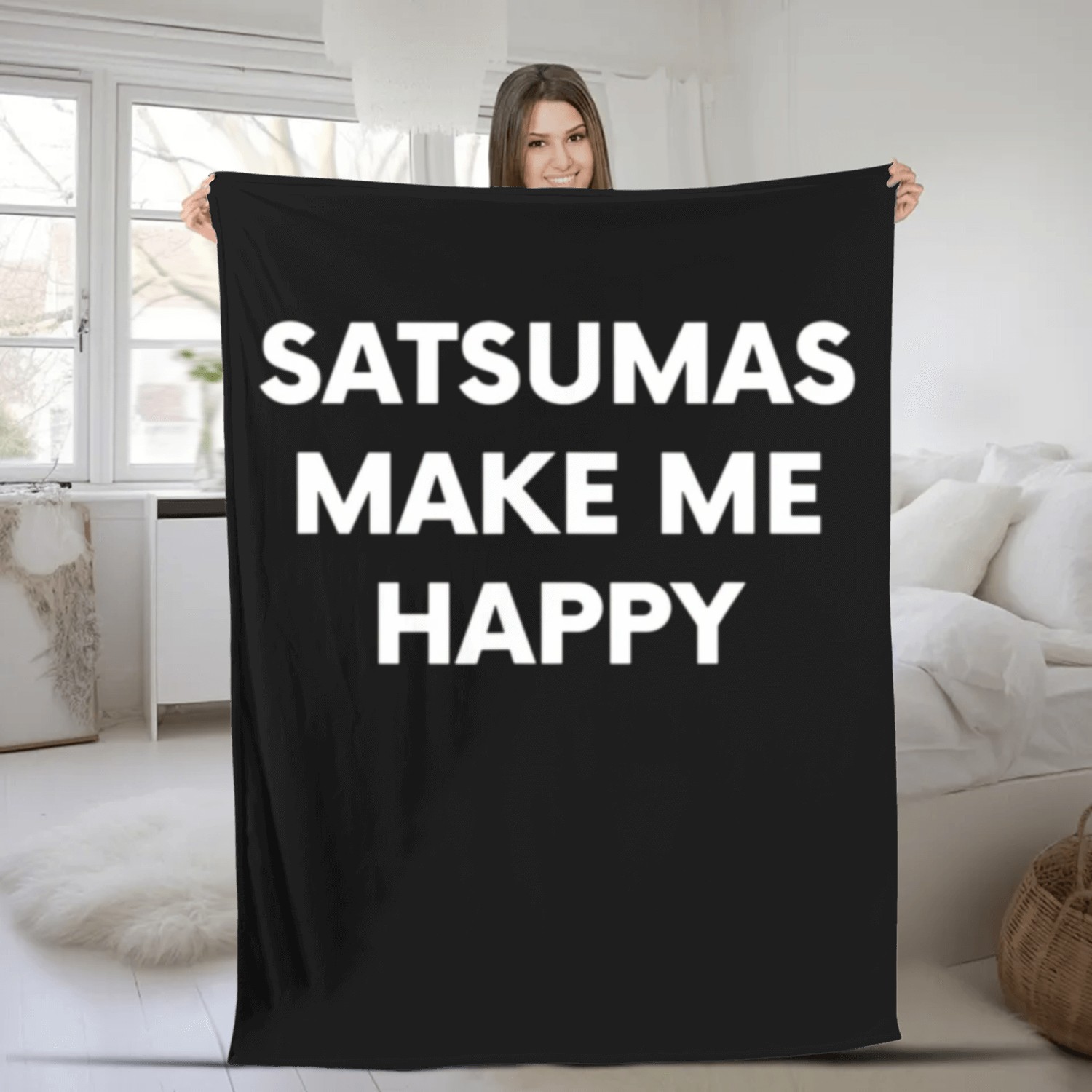 Satsumas Fruit Lover Food Joke Fleece Blankets