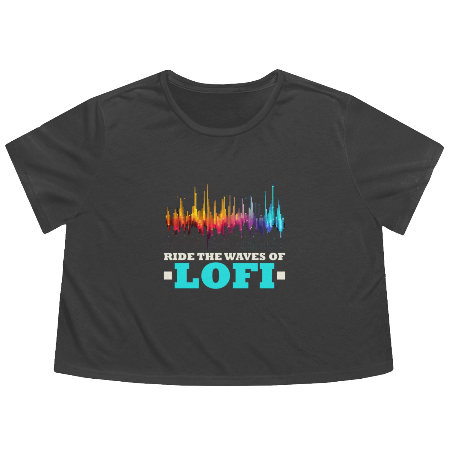 Lofi Music Lover Low Fidelity Japanese Aesthetic Flowy Cropped Tees