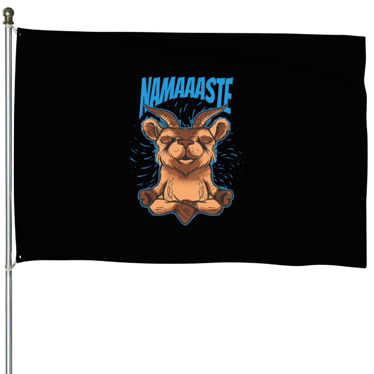 Goat Making Yoga House Flags